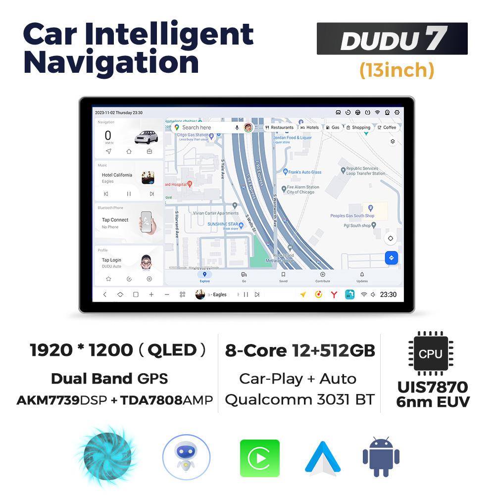 DUDU7 Universal 9.5" 10.36" 11.5" 13 Inch Android Car Radio Stereo Multimedia Video Player GPS CarPlay Auto Intelligent Systems