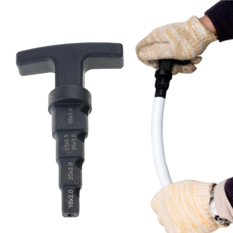 Deburring Tool Pipe Reamer Tool Multi Layer Calibration Reamer 4 in 1 Ratcheting Rotation 16-32mm For Plumbing