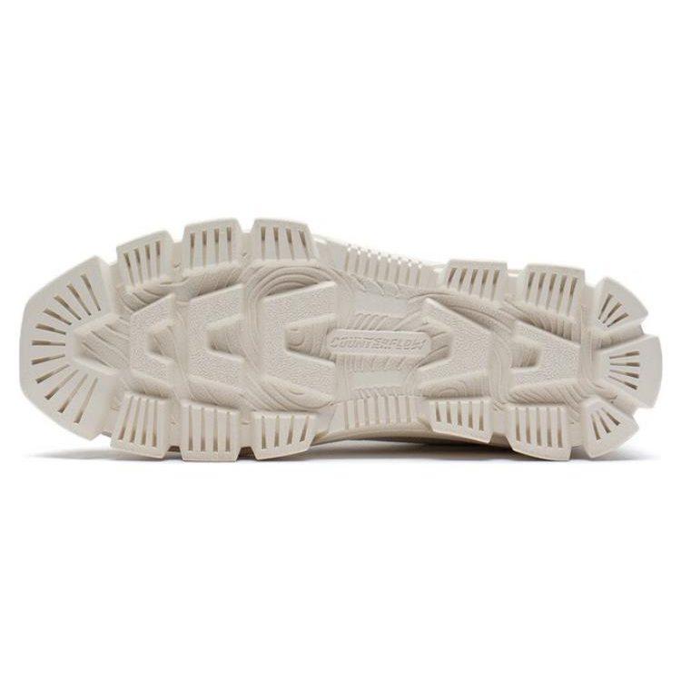 Li Ning CF Tracing Abrasion Resistant High Top Sports Casual Shoes Unisex Cream Gray AGCS206-1