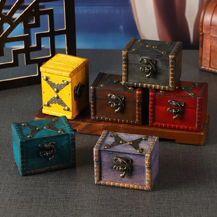 Eleganckie Pudełko do Przechowywania z Zamknięciem Zabezpieczającym Duża Pojemność Drewniane Organizery na Biżuterię Pamiątki Rodzinne