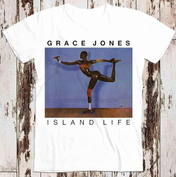 Grace Jones Island Life Album Tee Unisex T-Shirt Full Size S To 5XL MK029 Unisex T-Shirt S