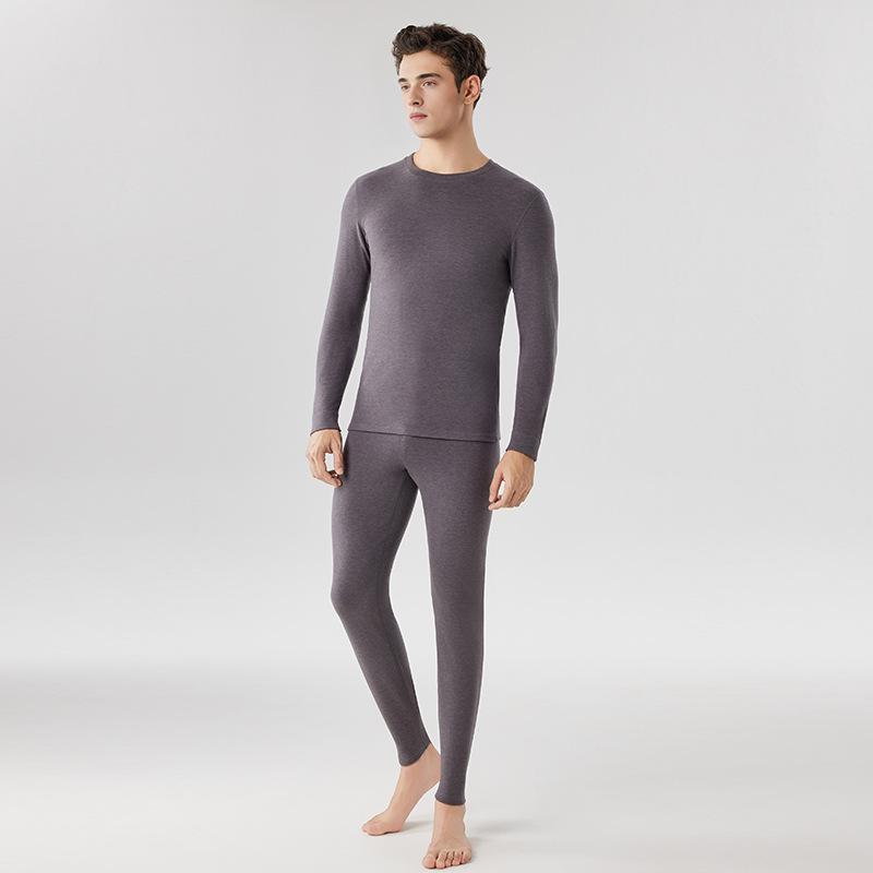 Men's Seamless Thermal Underwear Set - German Cashmere, Antibacterial, Warm for Autumn and Winter