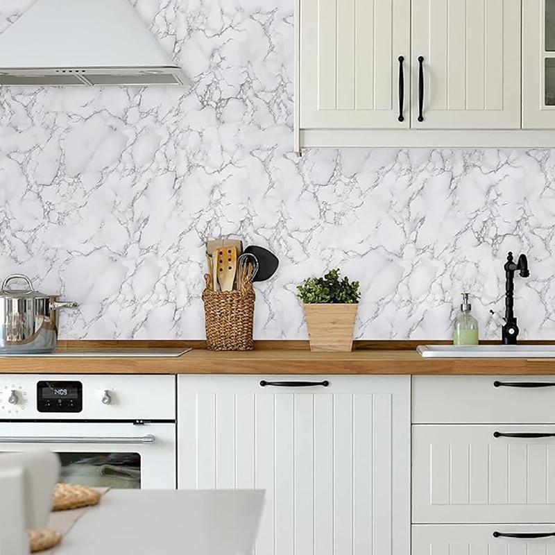 Marble waterproof self-adhesive 0.55m PVC self-adhesive wallpaper kitchen sticker