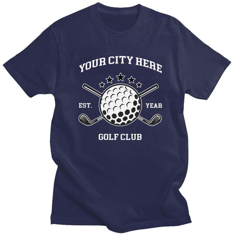 

Custom Golf Club T Shirts for Men 100 Cotton Tees Personalized Text Name Design Tshirt Short Sleeve Fashion Tshirt Clothes 4XL