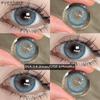 Eyeshare 2pcs NEW Colored Contact Lenses Fashion Blue Eyes Lenses Gray Beauty Pupils Brown Eyes Contacts Green Lens 6 Months Use