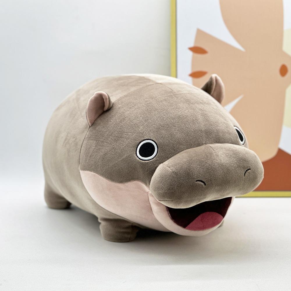 Soft Moo Deng Plush Toys Hugable Pygmy Hippo Plushie Toy Moo Deng Hippo Plush  Home Toy Decoration