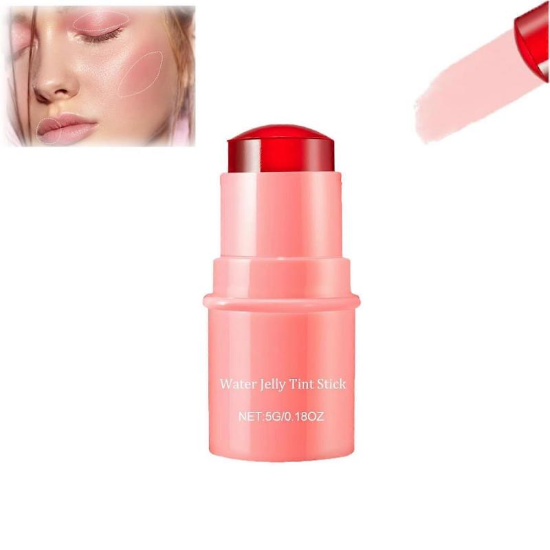 Milk Cooling Water Jelly Tint, Water Jelly Tint Stick, Milk Jelly Tint Jelly Blush Stick, Sheer Lip & Cheek Stain Buildable Watercolor Finish