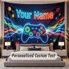 Spielcontroller (54) Thema Individueller Wandteppich Personalisierter Benutzerdefinierter Name Text Wandbehang Teppich Heimdekoration Hintergrundtuch