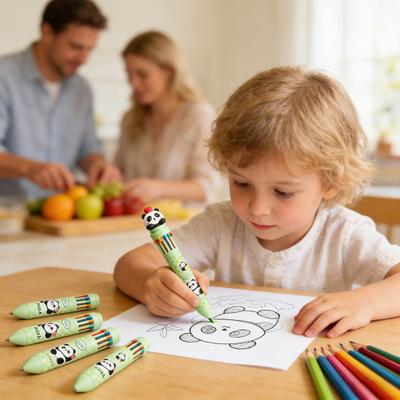 Retractable Ballpoint Pen Cartoon Multi-Color Ballpoint Pen for Journaling Note Taking & Highlighting Fine 0.7mm Tip Student Stationery Pens for