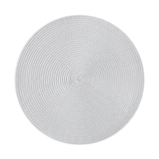 Runde, gewebte PP-Tischsets, hitze- und ölbeständig, schlichte, einfarbige Tischsets für Esszimmer- und Küchentische, moderne Wohndekoration