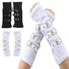 Unisex Fashion Gloves Goth Arm Warmers Fingerless for Women, Punk Metal Buckle Versatile Party Warmers, Gothic Steampunk Sleeves, Cosplay Accessories