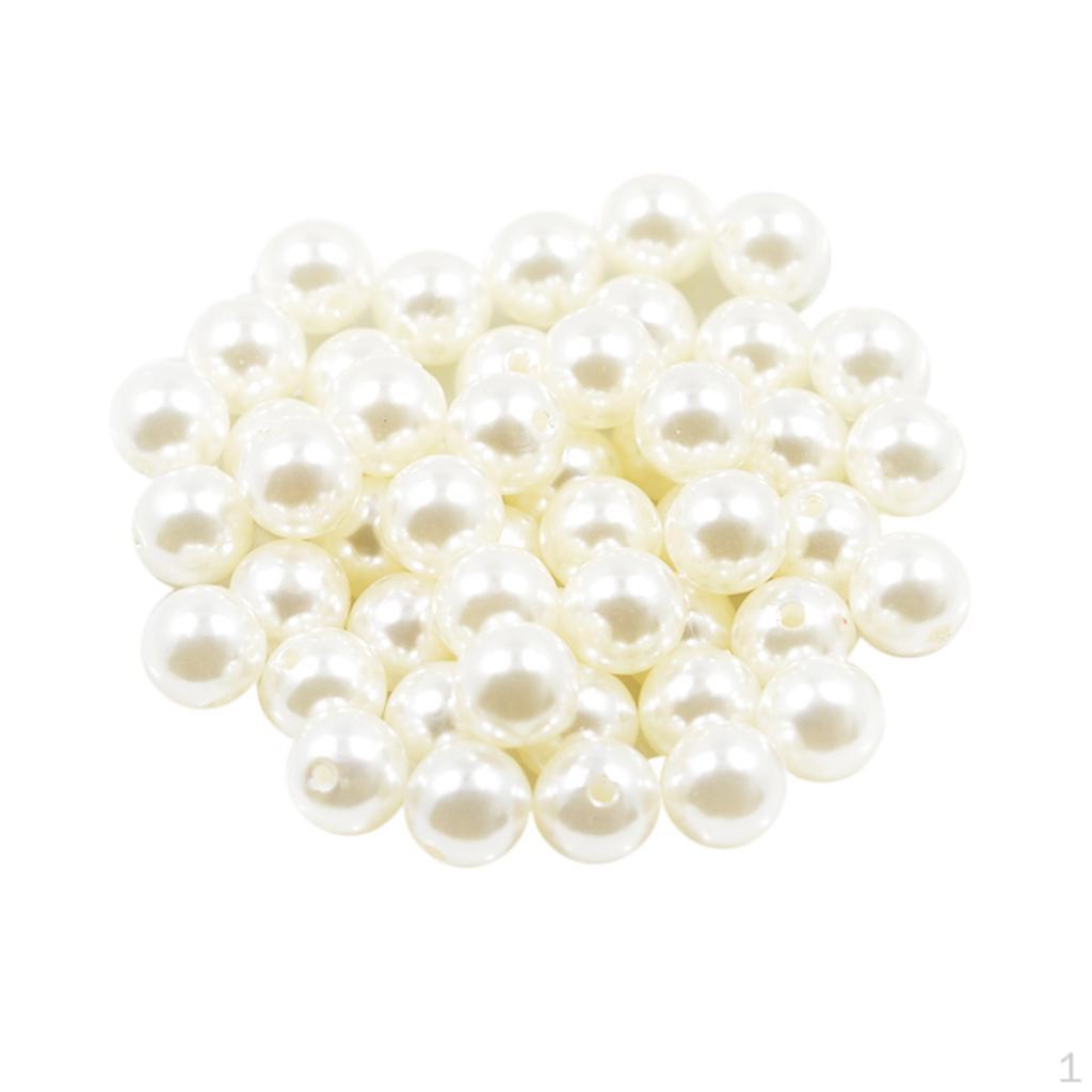 

Plastic Beads Round White 3mm 20mm 12mm for 50 Pieces 12mm