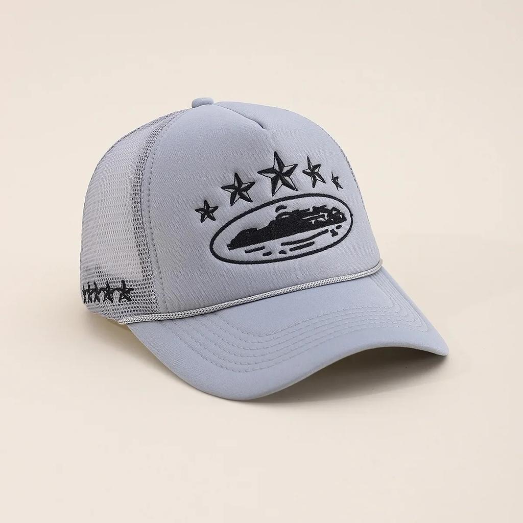 Unisex Männer Frauen Kappe Pentagramm Stickerei Baseball Netzmützen Frühling Sommer Outdoor Verstellbar Lässige Hüte Sonnenschutzhut