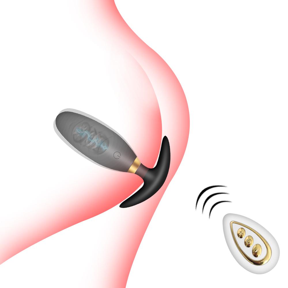 Bezdrátový anální vibrátor pro ženy Muži Masážní přístroj na ztužení prostaty Dálkové ovládání Anální zástrčka Intimní zboží Sexuální hračky pro dospělé Gay