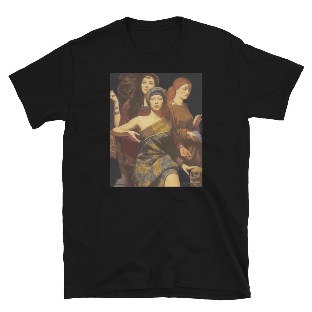 The 3 Fates Clotho Lachesis Atropos Printed T-Shirt