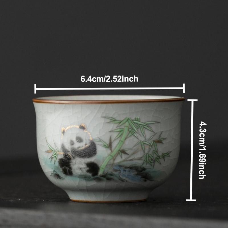 Ru Klin Porcelain Teacup Chinese Kung Fu Gongfu Master Cups Ceramic Retro Tea Bowls Tea Ceremony Teaware Set Household Drinkware