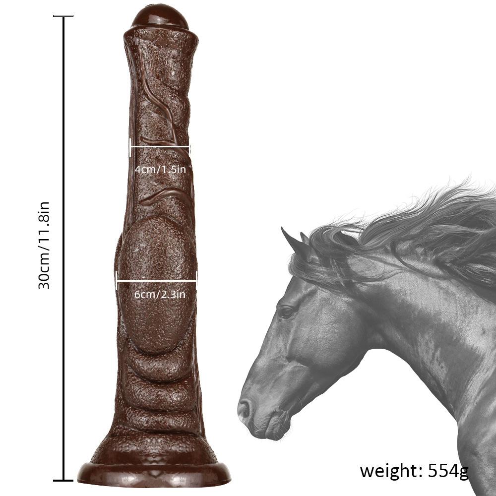 Eggless Horse Cock Large Simulation Transparent Dildo Big Mac Female with Silicone Dildo Sexy Special-shaped Horse Whip