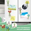 5/10 Peças Mini Vaso de Vidro Ímã de Geladeira Casa Escritório Cozinha Armário Geladeira 3D Miniatura Vaso de Flores Decoração Magnética Ornamento