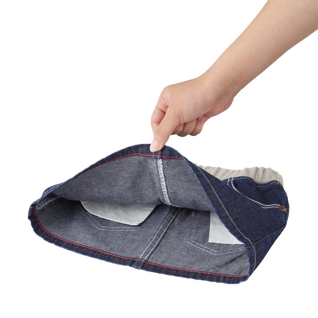 Skirt Denim Hickory Logo Simple Girls Baby Kids Clothing S Indigo Blue [MIKI HOUSE] Children's 10-1711-494 (100-110cm)