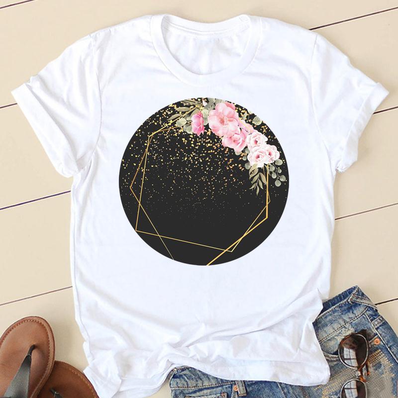 Clothes T Women Short Sleeve Casual Fashion Tshirt Summer Butterfly Flower Spring Top Female Tee Shirt Lady Graphic T-shirts
