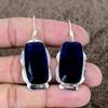 Blue Topaz Gemstone Handmade 925 Sterling Silver Jewelry Earring 2.17" KKG-600