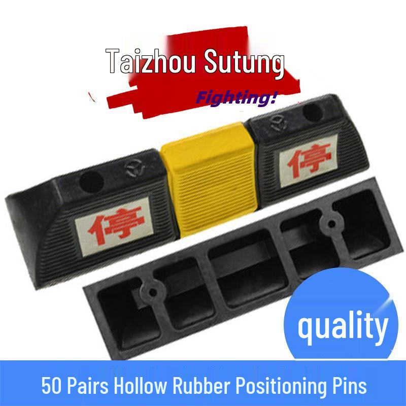 1m Durable Rubber-Plastic Parking Stopper – Anti-Collision Wheel Positioner