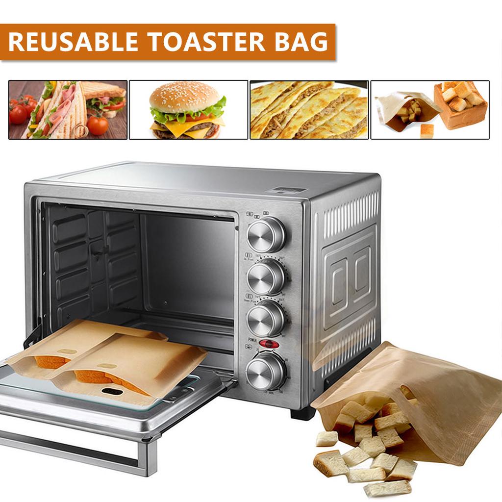1/5pcs/set Reusable Toaster Bag Non Stick Bread Bag Sandwich Bags Fiberglass Toast Microwave Heating Pastry Tools Baking Sheets