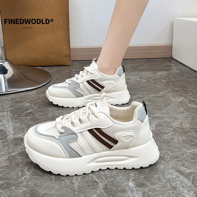 Løpe støtdempende myksålede fritidssportssko dame vår og høst 2025 ny super hot lett allsidig student pappa sko