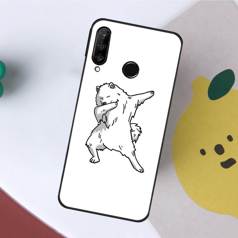 Cartoon Samoyed Dog For Huawei Nova 5T 9 10 SE 7i 8i 11i 12i Y60 Y61 Y70 Y72 Y73 Y90 Y91 P20 P40 P30 Lite Case