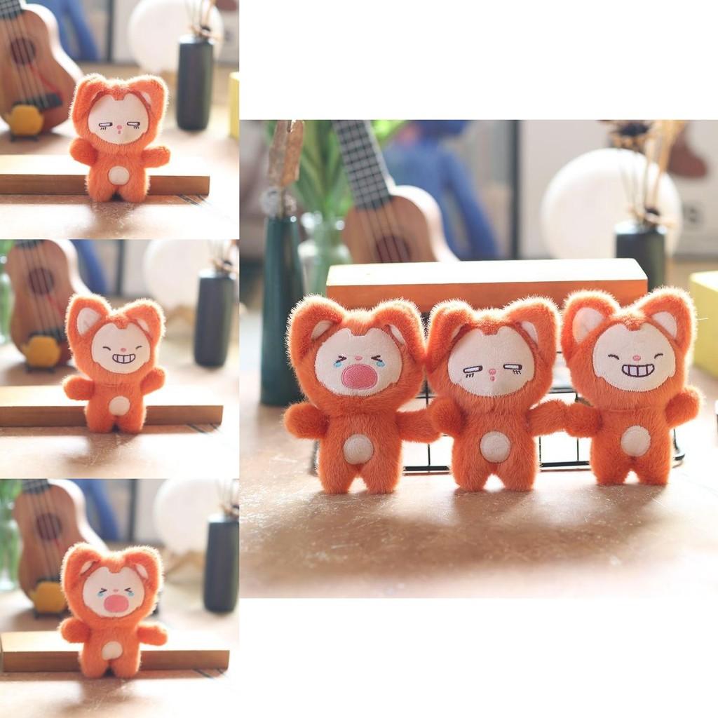 Cute Adorable Plush Fox Keychain Pendant Soft Stuffed Toy For Bags And Accessories