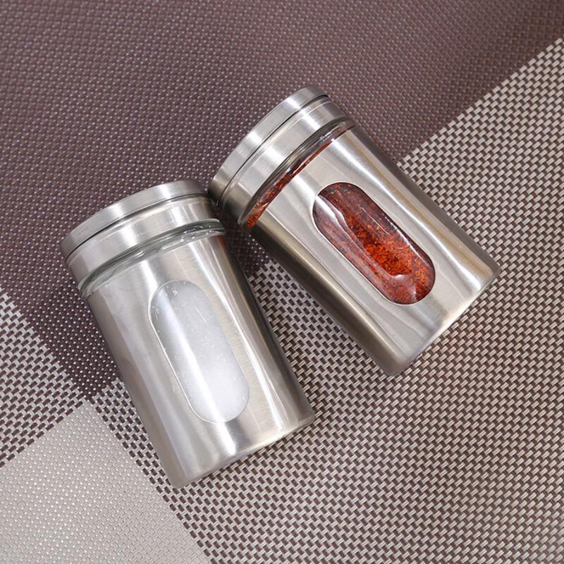 Wutuo 80ml Glass Seasoning Jars & Sprinklers Set