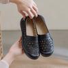 Mom summer hollowed out new flat-bottomed breathable single shoes sandals non-slip soft-soled comfortable hole women's shoes