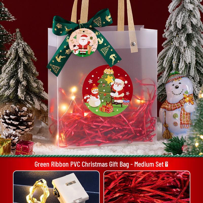 Christmas Eve Apple Candy Souvenir Handbag - Creative Transparent Gift Bag