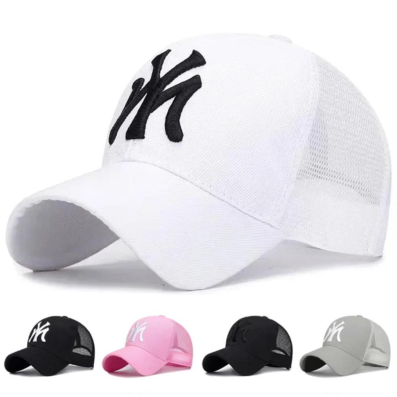 Hat Summer Embroidery Letters Breathable Duck Tongue Cap Female Sports Sun Hat Male Casual Outdoor Mesh Baseball Cap