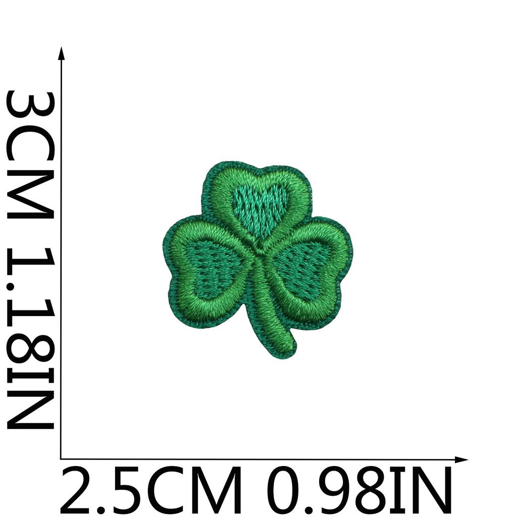 Clover Series Embroidery Cloth Sticker Holiday Clothes Decoration St. Patrick'S Day Patch Sticker Car Rainbow Chapter Boy
