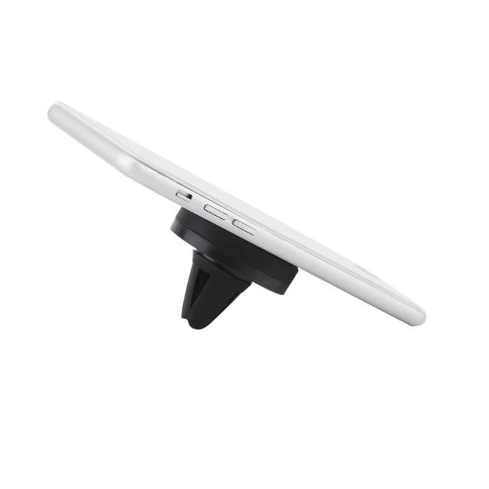 Support de téléphone - Aimant - Universel - Pour iPhone et Samsung - 2 pièces - Plastique noir