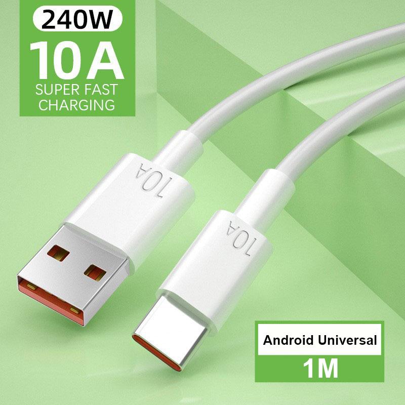10A Fast Charging Data Cable Type-C Automatic Power Off Simple 2M Car Data Cable Suitable For Huawei Xiaomi Android Universal