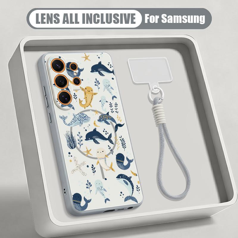 Mountains and Rivers Scencery Case For Samsung S26 Ultra S25 FE S24 S24 Plus A57 A37 A17 A56 A36 A16 A55 A35 A15 A54 5G Hybrid Magnetic Matte Cover