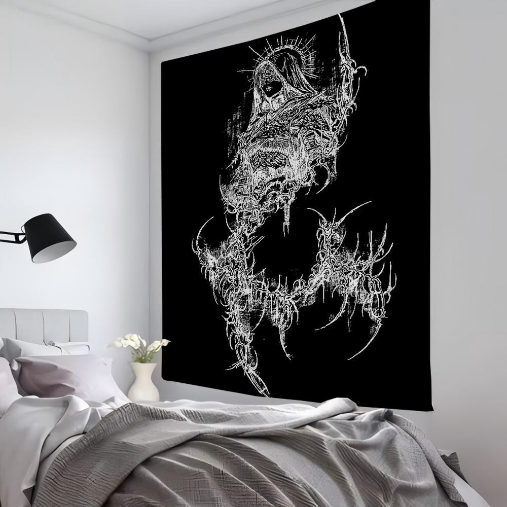 Sigilcore Spider Tattoo Dark Goth Tapestry Room Decor Wall Cloth Party Hanging Background Room Decor Baby Room