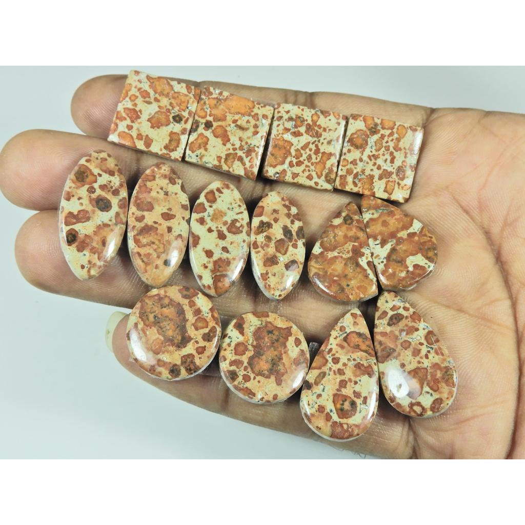 153Cts. Natural Asteroid Jasper Mix Shape Cabochon Loose Gemstone 07Pcs Lot C-3281