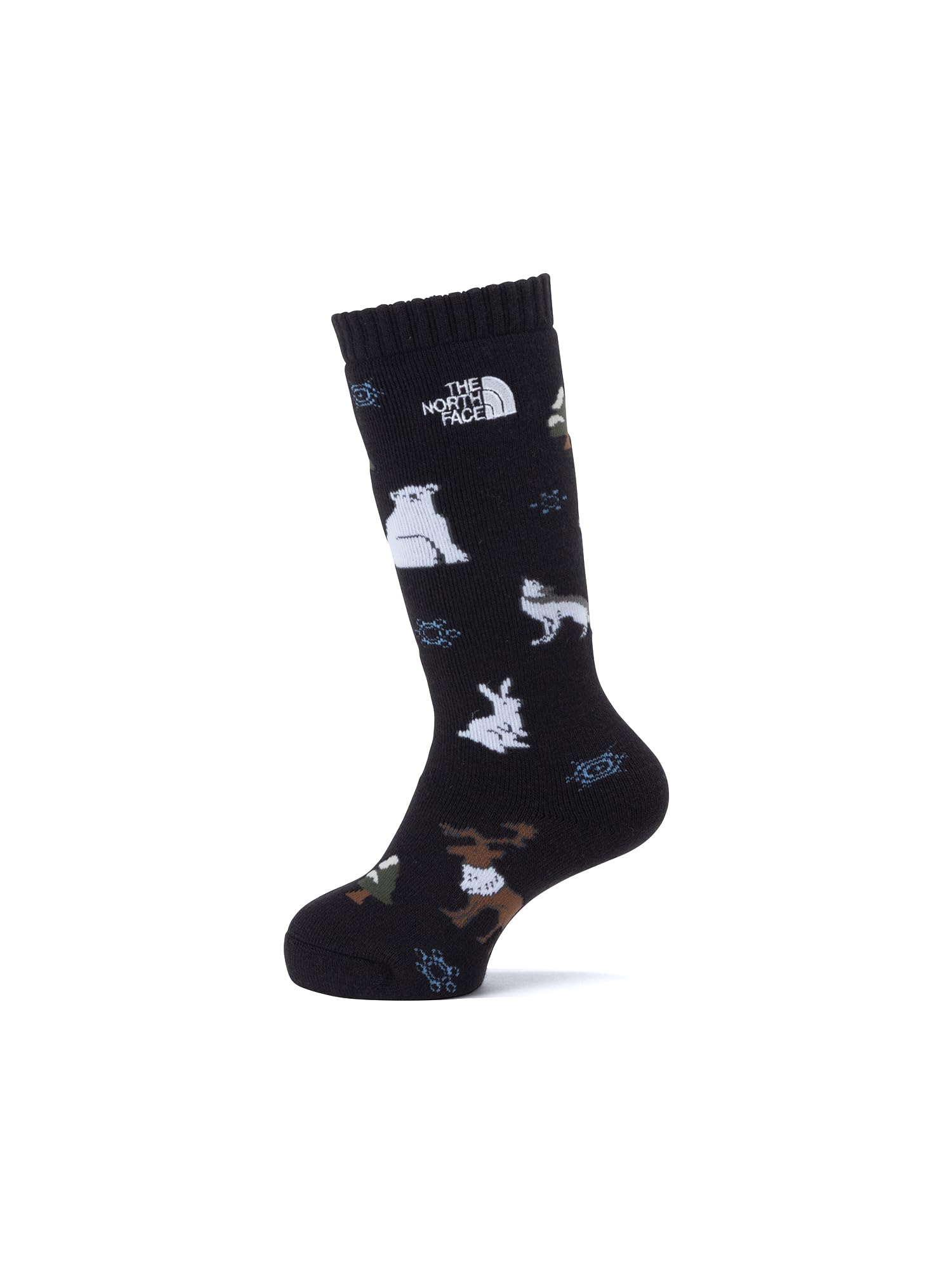 The North Face K Winter Animal Graphic Crew TNF JL Socks, Black,
