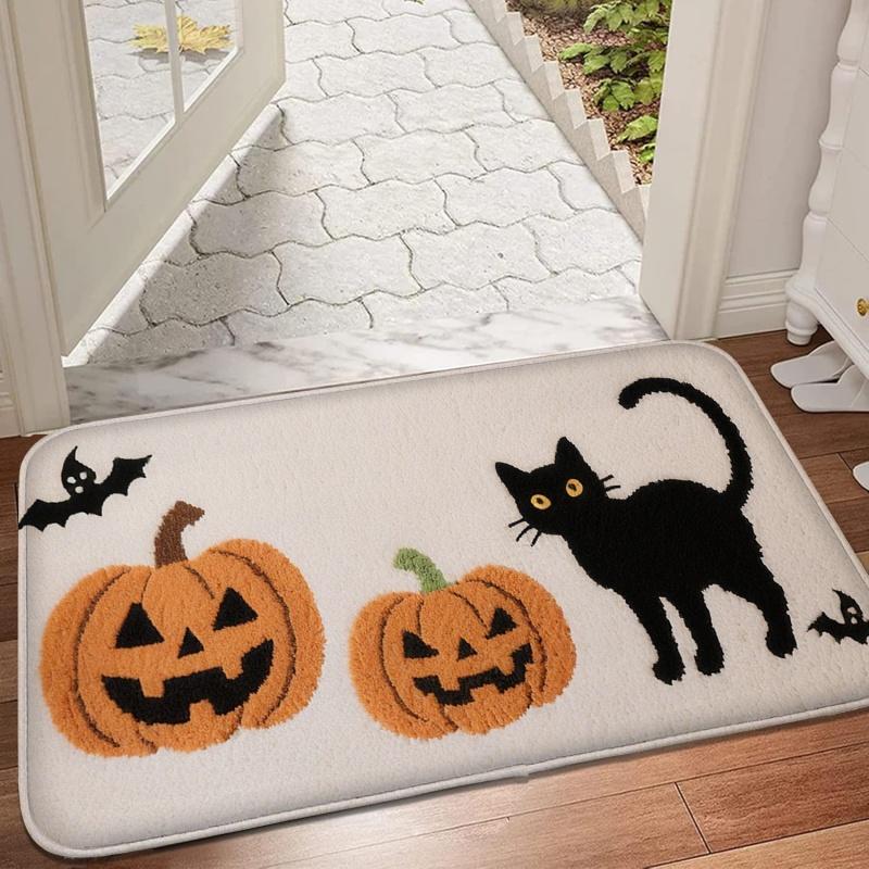Printed flannel floor mat, anti slip mat for households, washbasin small carpet absorbent foot mat door mat soft and comfortable