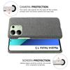 For Xiaomi Redmi Note 13 4G Phone Case Hard PC+Cloth Anti-slip Cover