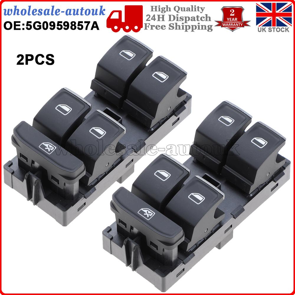 2X Electric Window Master Main Control Switch 5G0959857A For Volkswagen Golf MK7