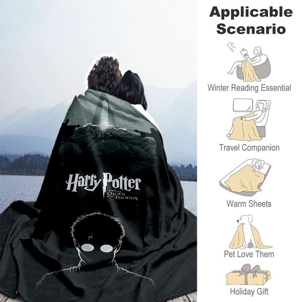 1 Stück Harry Potter Orden des Phönix Outdoor Flanell Überwurfdecke Ganzjahres Weiche Wärme, Heimdekoration 1031209