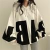 Navava Women Ab Lettering Long Sleeve Hoodie Nt2175