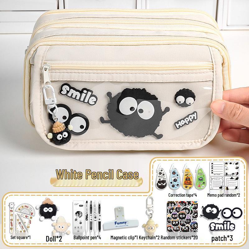 Upgraded Transparent Coal Ball Pencil Case - Stylish, High Capacity for Boys & Girls