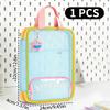 1pc Huajie Dopamine Color Block Tutoring Bag, 3-Layer Large Capacity, Front Pencil Bag, Document Book Storage