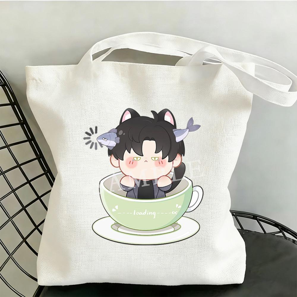 35x40CM Love and Deepspace Rotating Water Cup Dizzy Cat Canvas Bag Rafayel Zayne Xavier Anime Cosplay Single Shoulder StorageBag