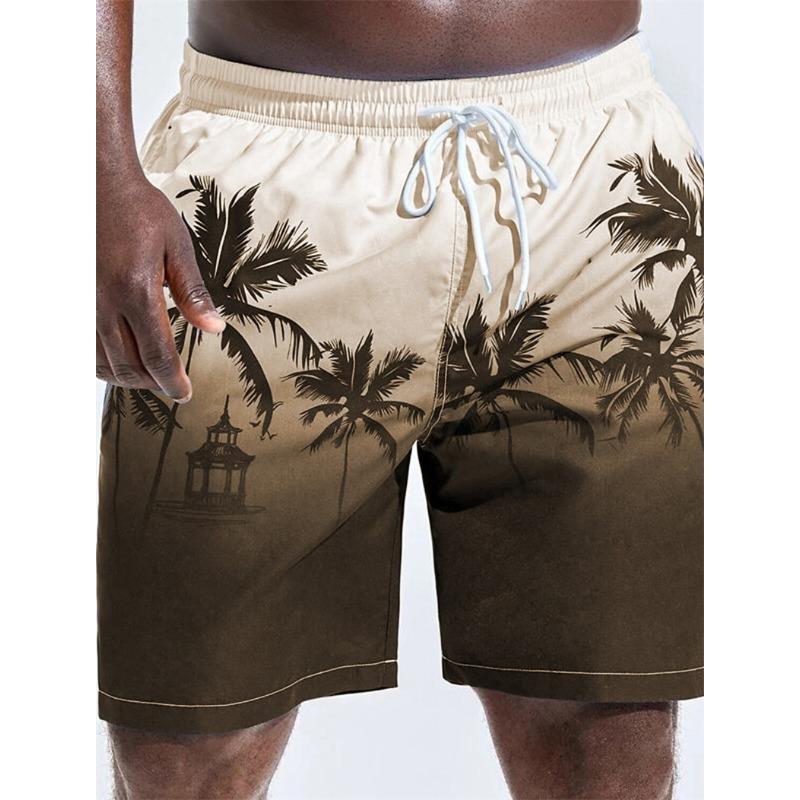New Men's Beach Shorts Fun 3D Striped Print Swim Trunks Fashion Summer Loose Casual Pants Boy Girl Unisex Gym Board Shorts